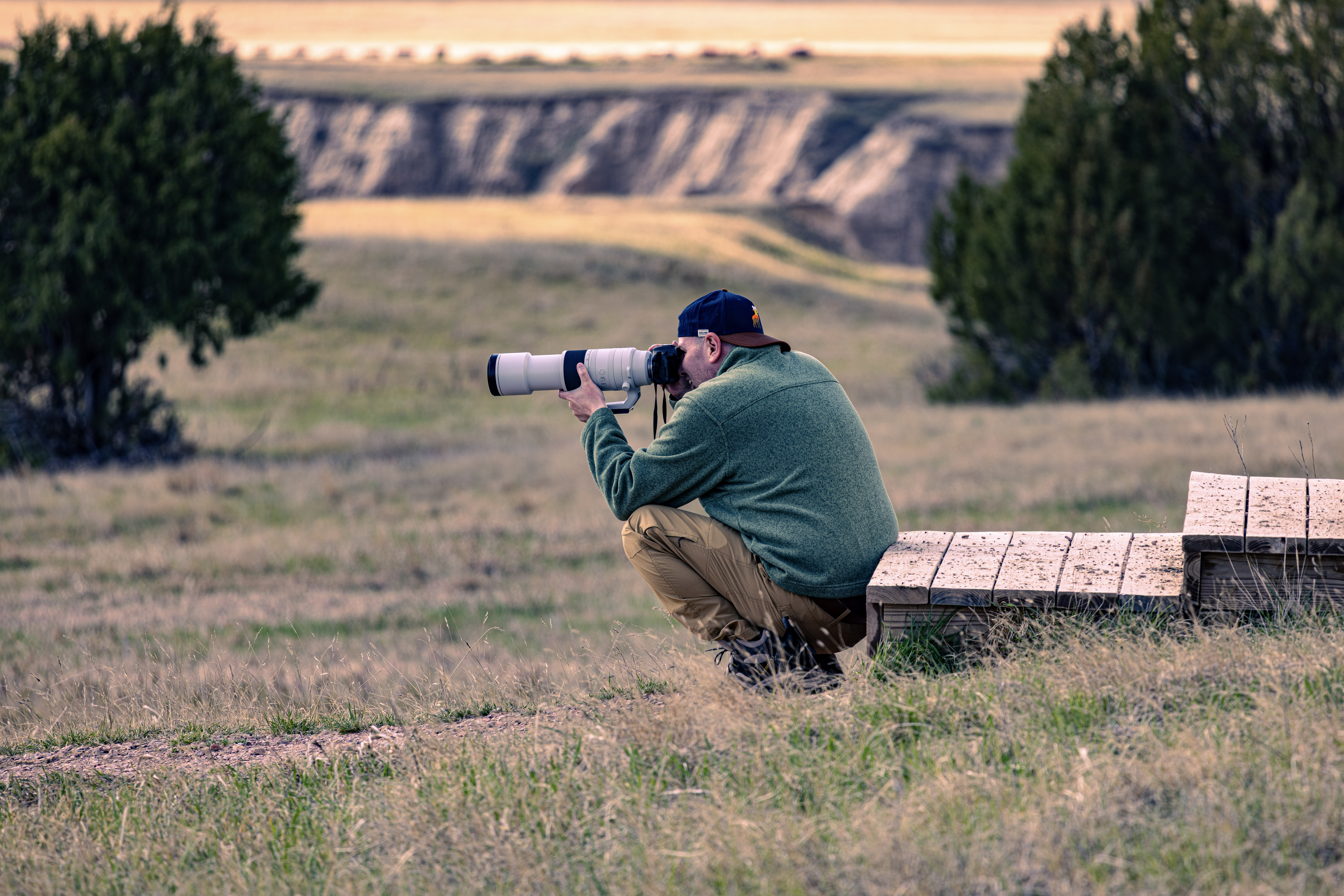 Justin in the field